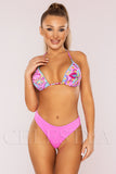 Costum de Baie din Doua Piese Roz Cod : LM036 (Z9)