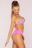 Costum de Baie din Doua Piese Roz Cod : LM036 (Z9)