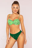 Costum de Baie din Doua Piese Verde Cod : LM024 (Z22)