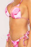 Costum de Baie din Trei Piese Roz Cod : LM031 (Z46)