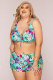 Costum de Baie din Doua Piese Turcoaz Cod : 22096-1(K) (Z31)