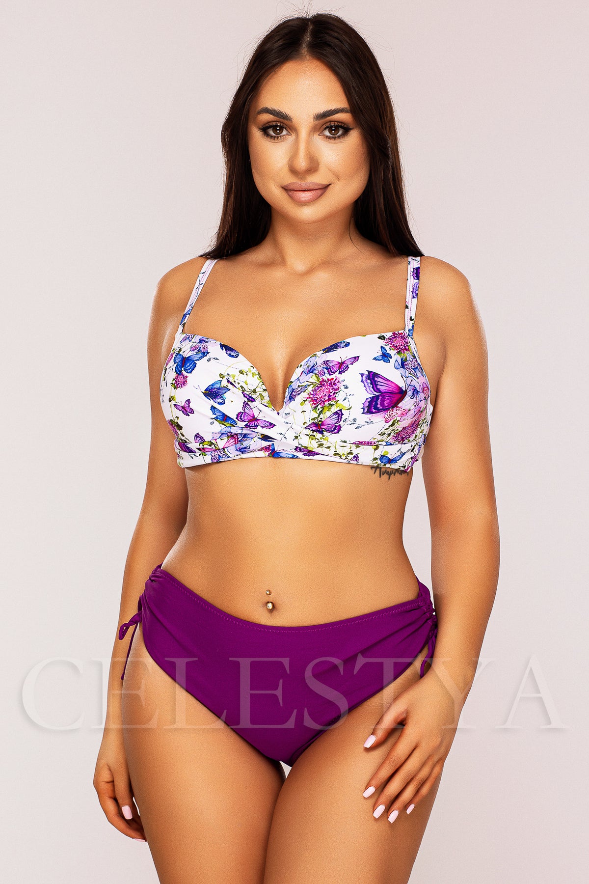 Costum de Baie din Doua Piese Mov Cod : L902 (Z10)