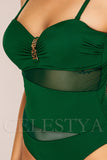 Costum de Baie Intreg Verde Cod : LM045 (018)