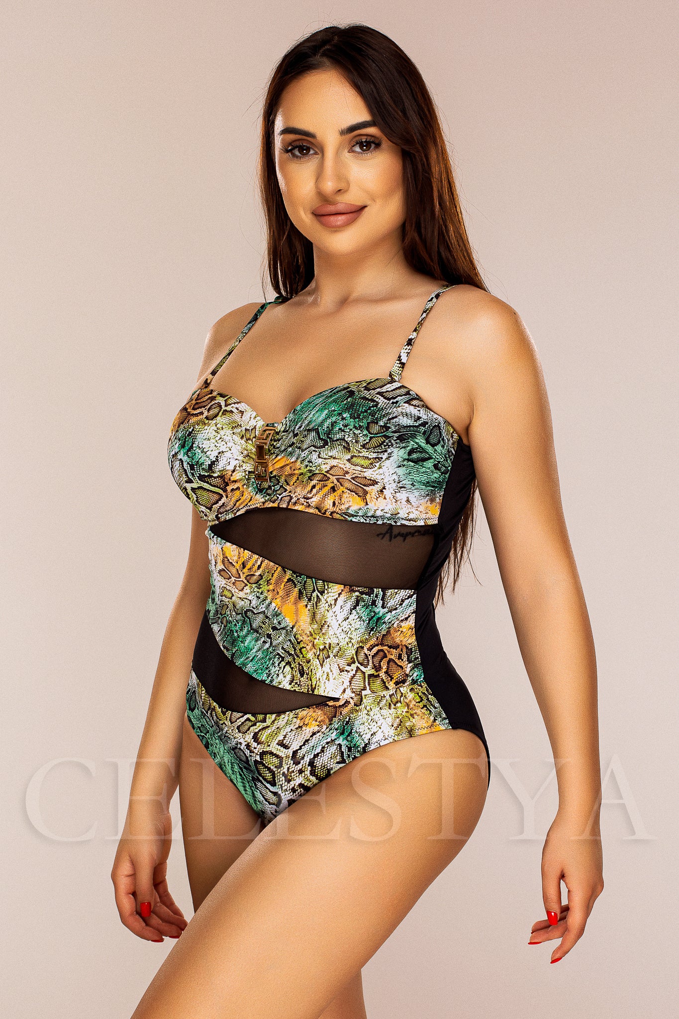 Costum de Baie Intreg cu Print Cod : LM045 (015)
